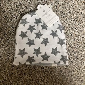 Snugabye Baby Cap, Gray Stars 0-6mos